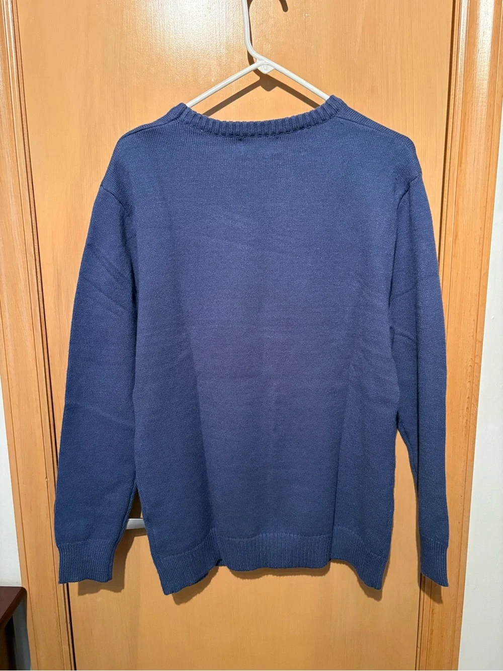 OXKNIT Saddelman Cowboy Print Blue Knit Sweater NWT Cotton Blend Size XL